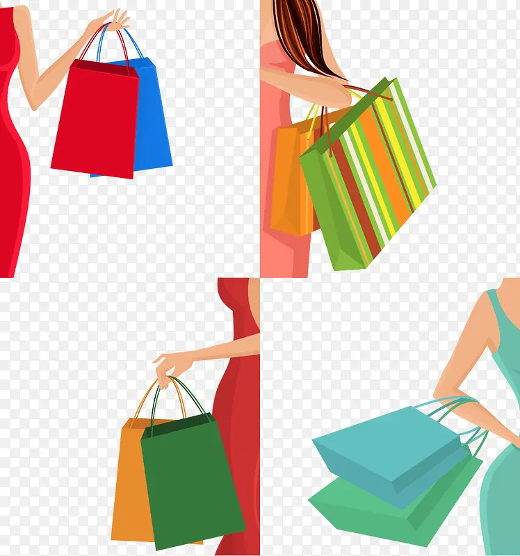 女性商场购物袋