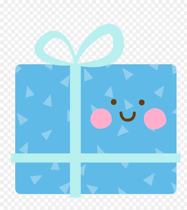 蓝色可爱礼物盒子