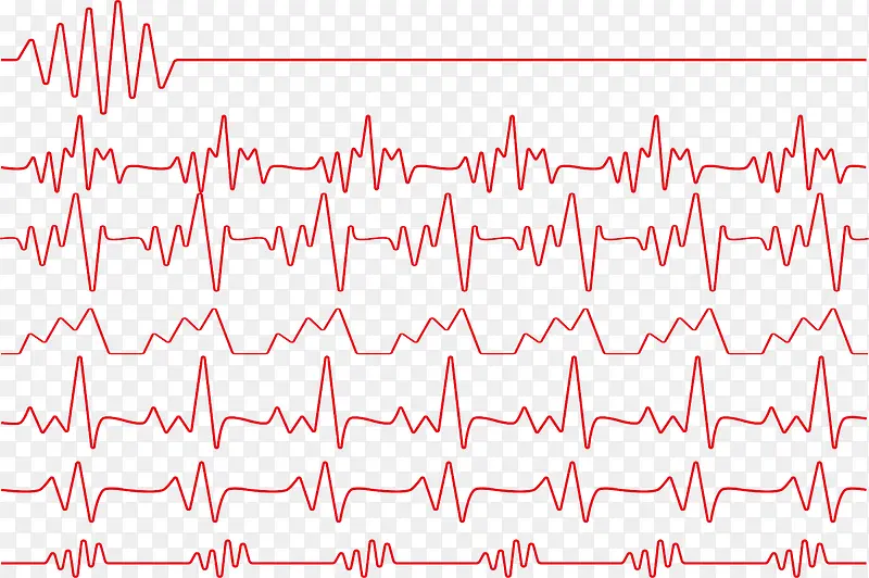 红色心跳线条