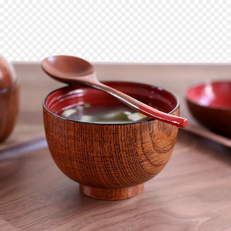 川岛屋日式楠木情侣勺子木制餐具