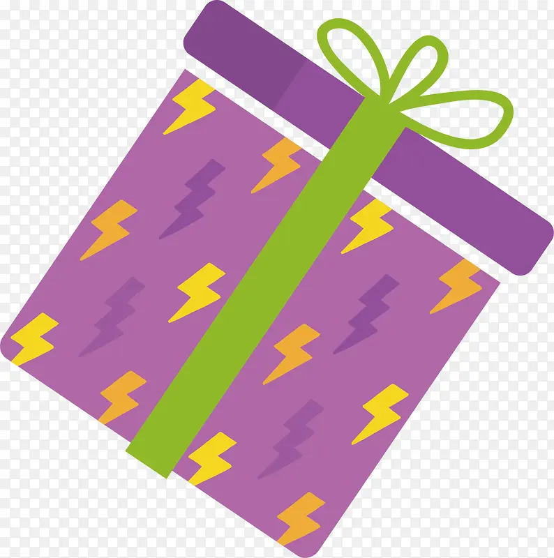矢量图紫色礼物盒