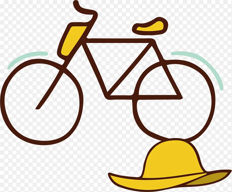 遮阳帽自行车旅游常备物品小图标
