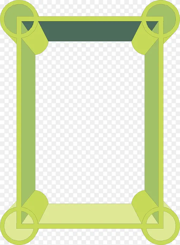 绿色立体矢量表格框素材