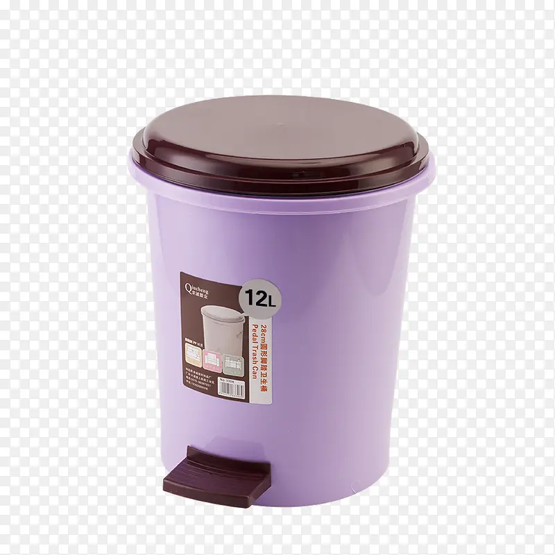 时尚紫色垃圾桶设计