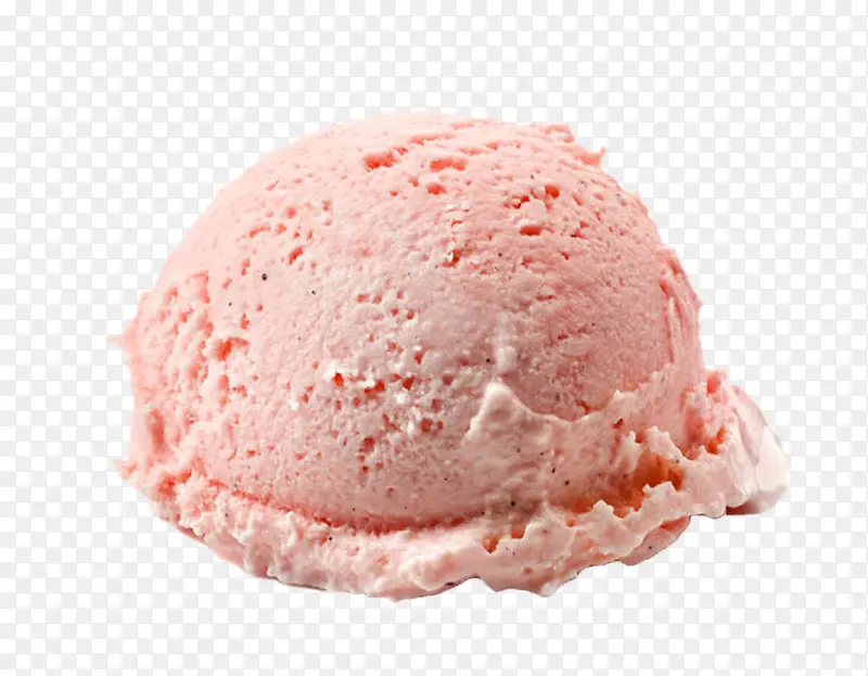 粉红色冰淇淋球实物