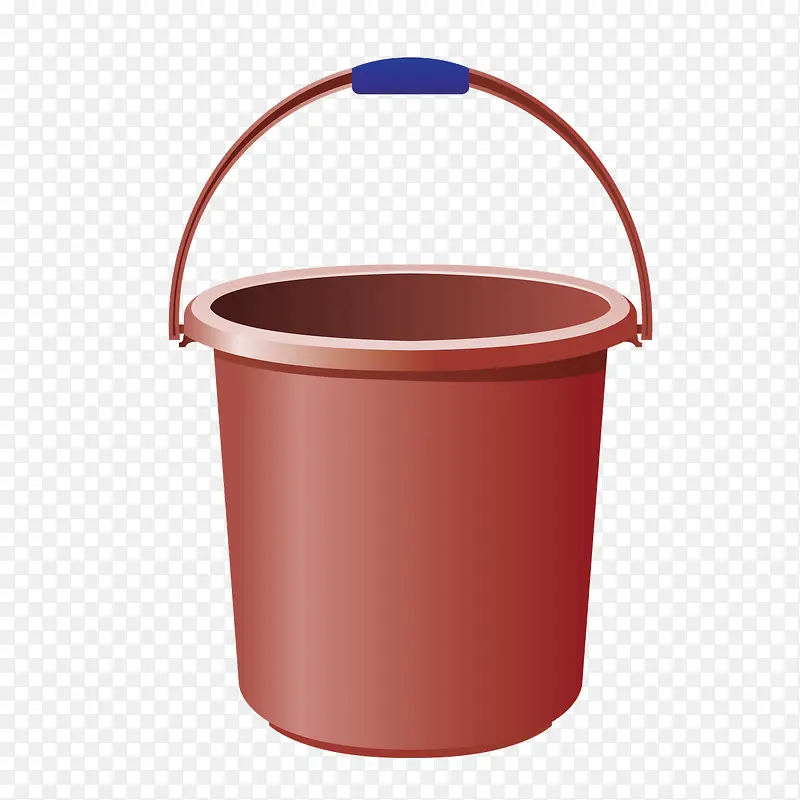矢量棕红色水桶容器