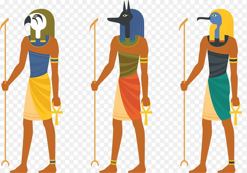 古埃及动物头像人物