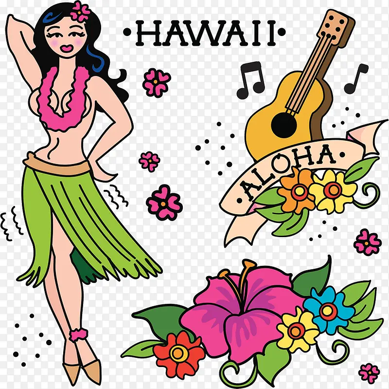 夏威夷少女草裙舞