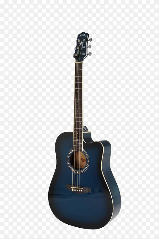 深蓝色乐器吉他