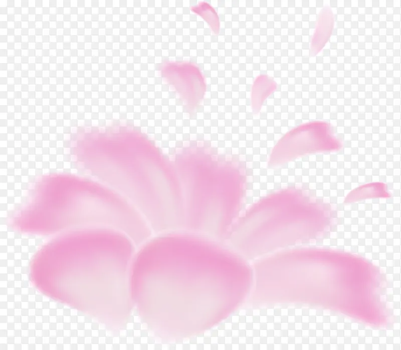 手绘粉色花瓣
