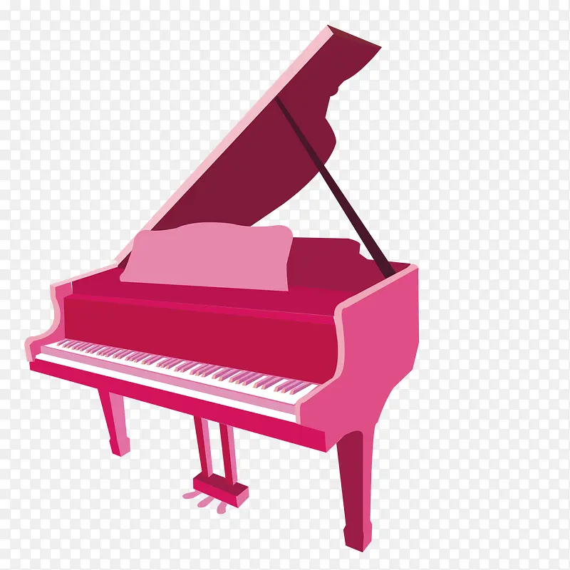 粉色的卡通版钢琴