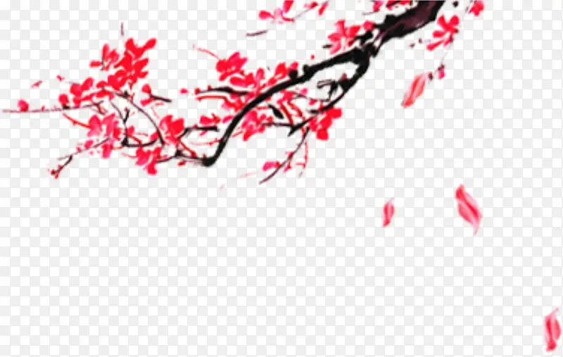 水墨画梅花