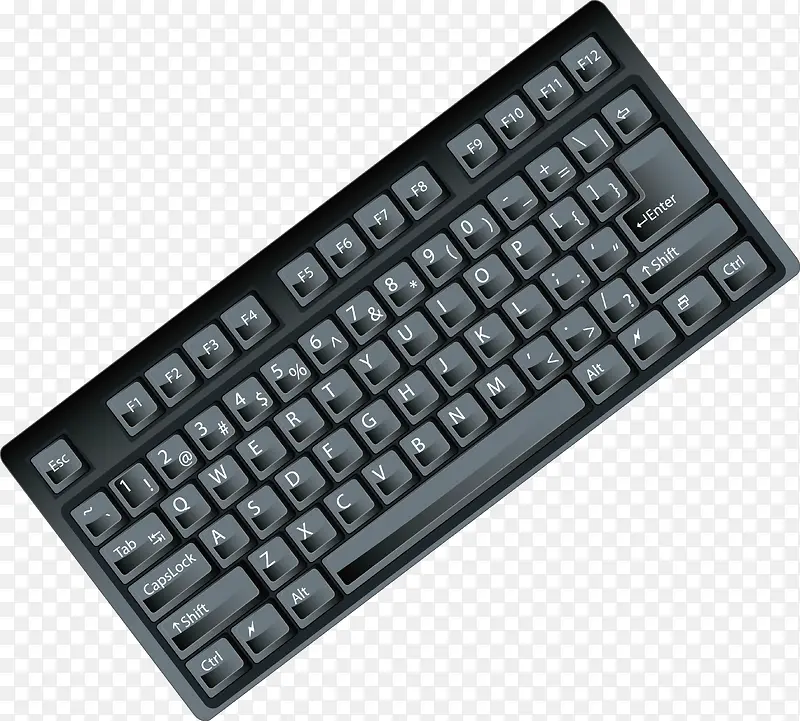 黑色键盘电脑配件矢量