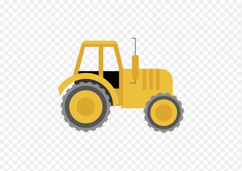 驾驶黄色拖拉机