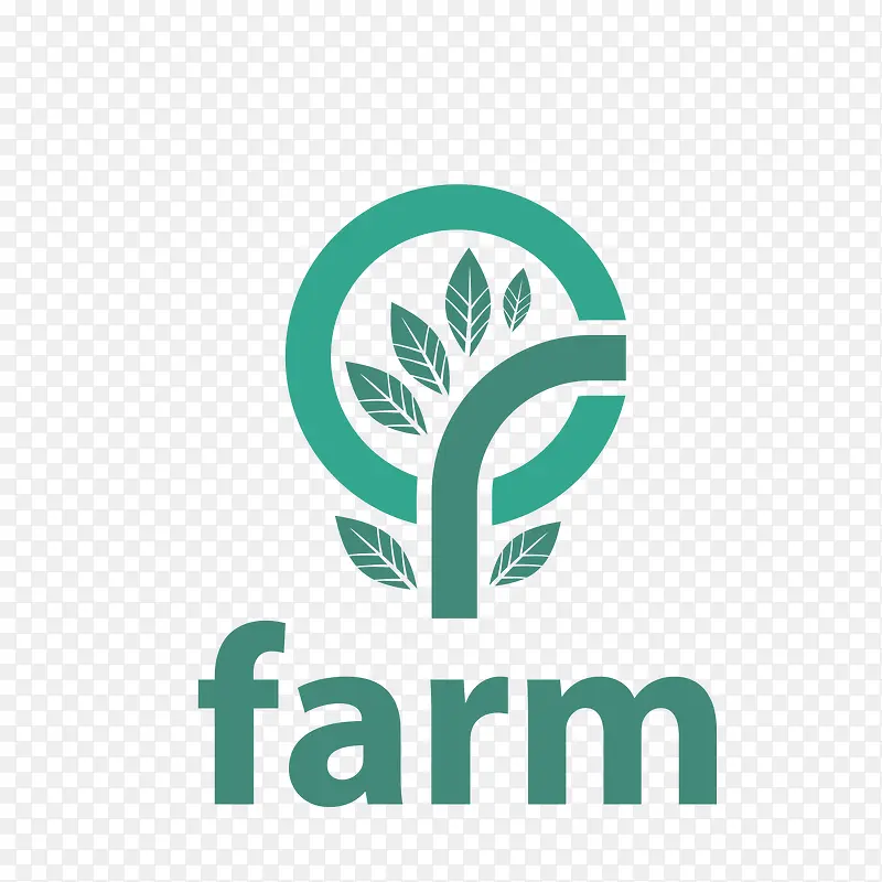 矢量卡通扁平化农场植物logo
