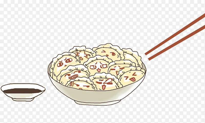 卡通可爱的饺子免抠图