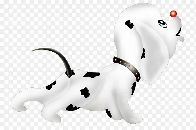 有质感的白色斑点狗