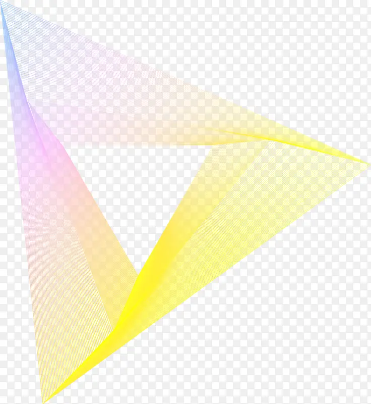黄色拼接三角