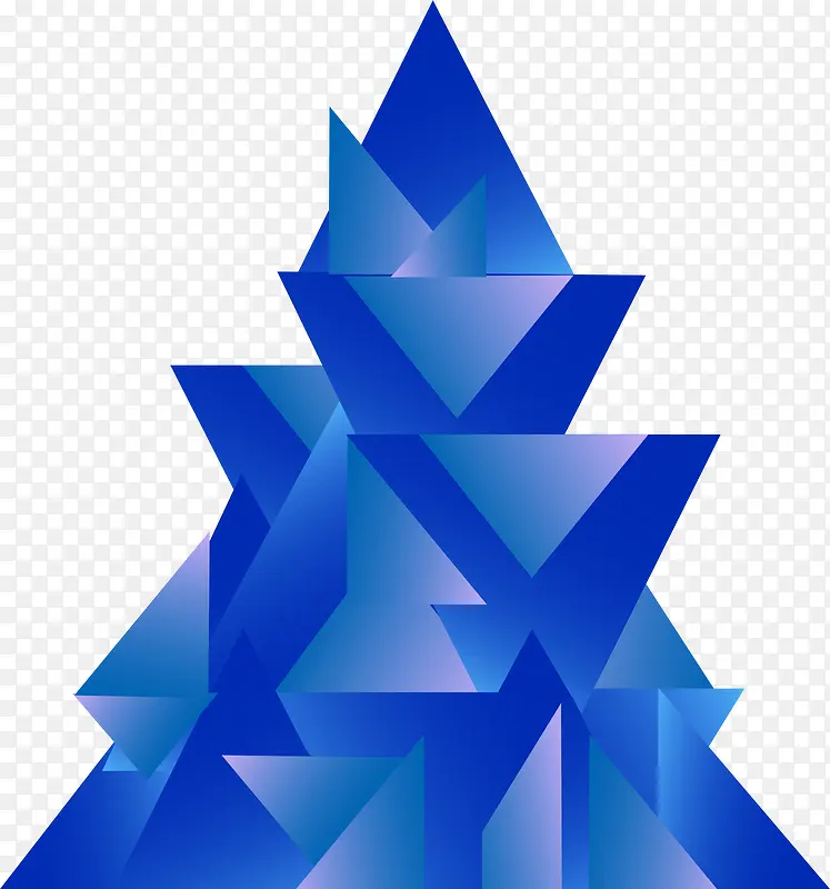 手绘蓝色几何图案