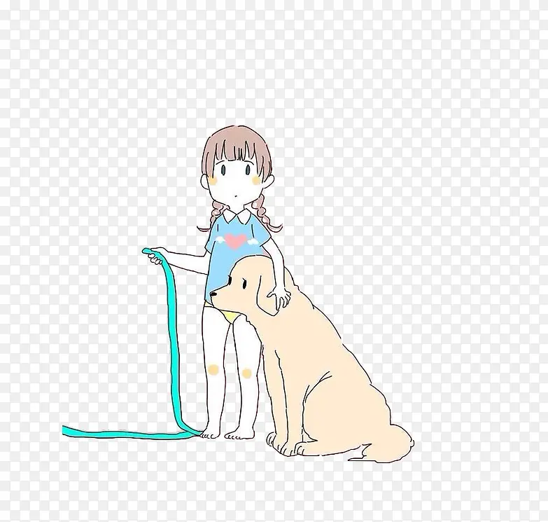 小女孩与狗