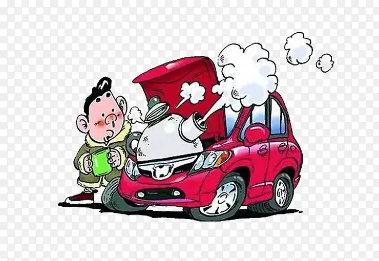 红色小车不动了PNG图片素材下载_图片编号8360112-PNG素材网