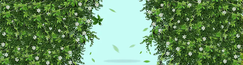 清新花草背景