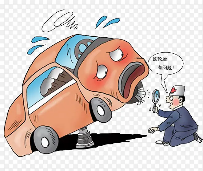 卡通小车受伤PNG图片素材下载_图片编号8360114-PNG素材网