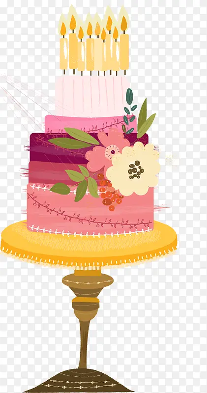 矢量手绘婚礼蛋糕