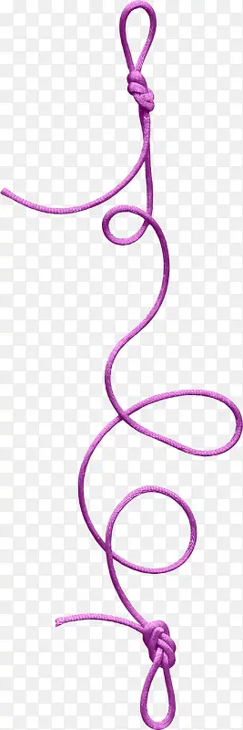 紫色打结绳子