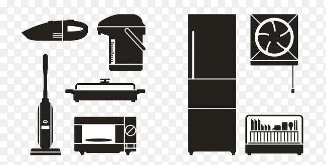 家电黑白图