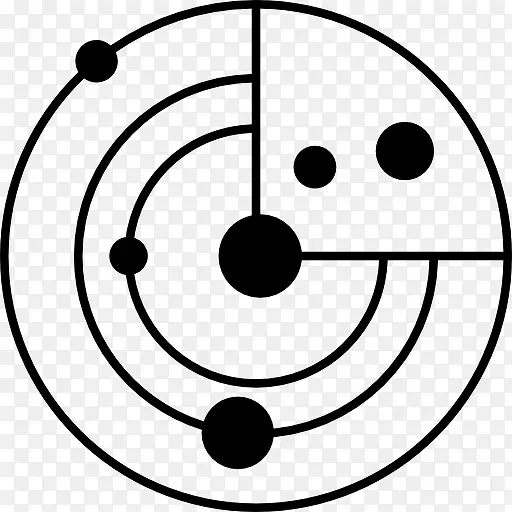 太阳系模型的小圆圈的行星图标
