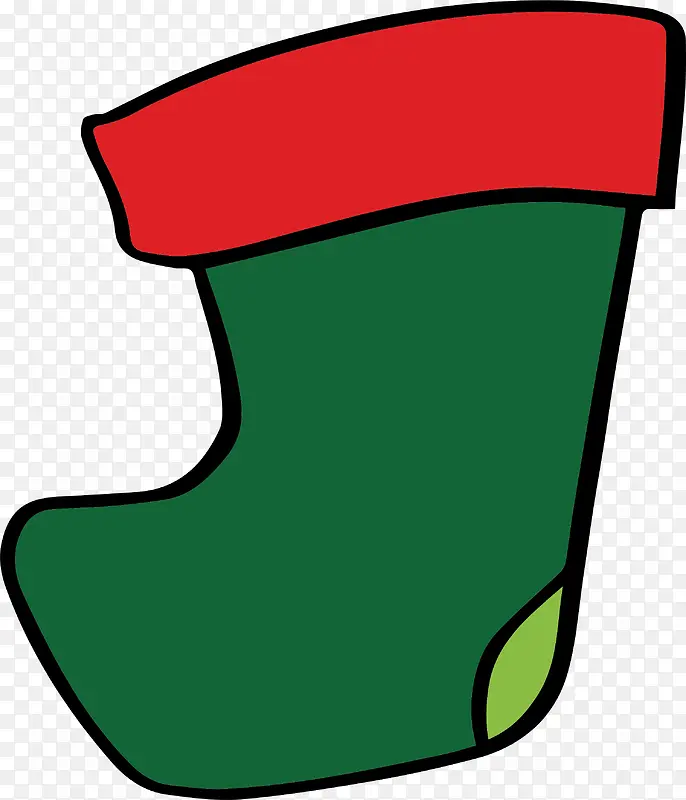 绿色圣诞袜子