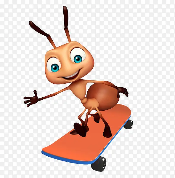 滑板上的蚂蚁