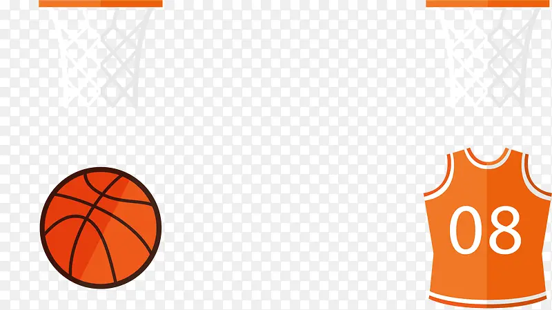 篮球元素篮框篮球衣png