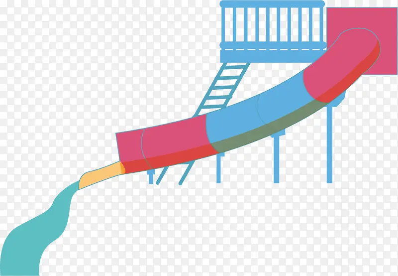 儿童节水上乐园滑滑梯