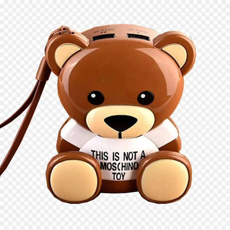 棕色小熊充电宝png