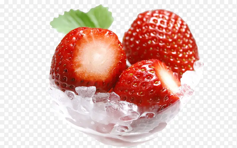 冰冻的草莓