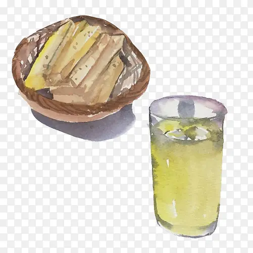 零食饮料手绘画素材图片