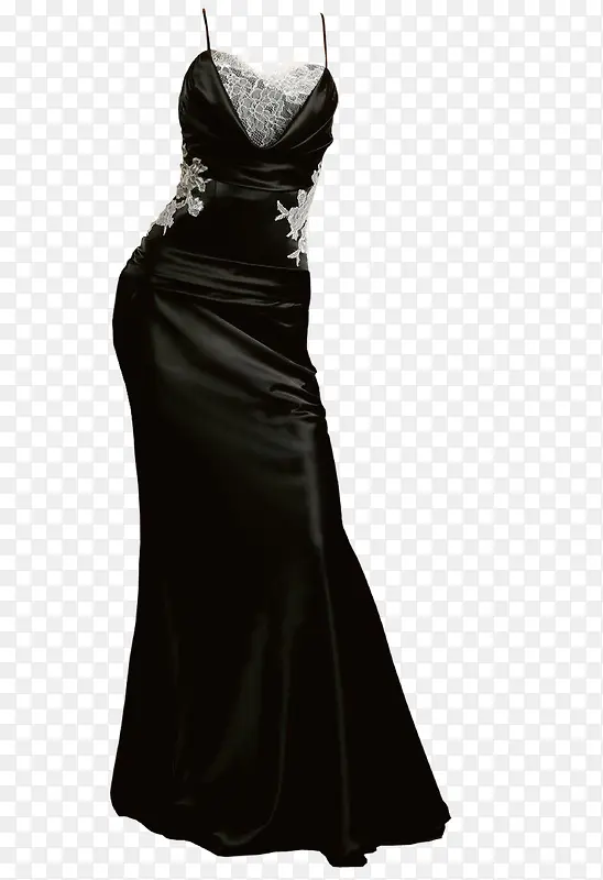 黑色性感吊带长裙