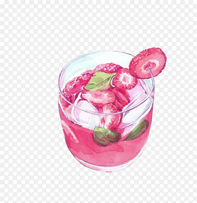 水彩果汁