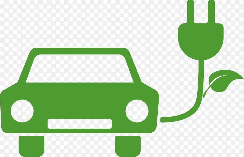 矢量绿色汽车环保素材图