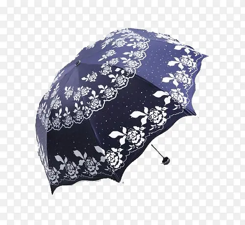 青花折叠伞