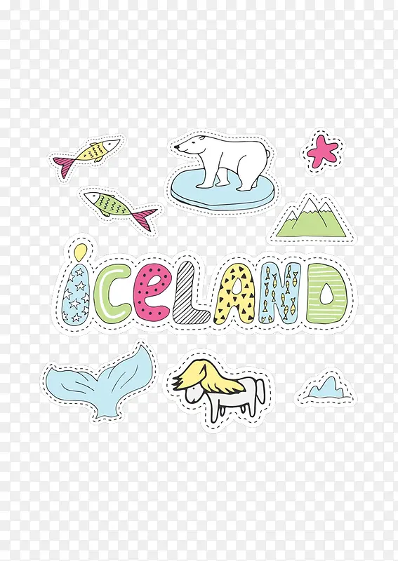 彩色冰岛