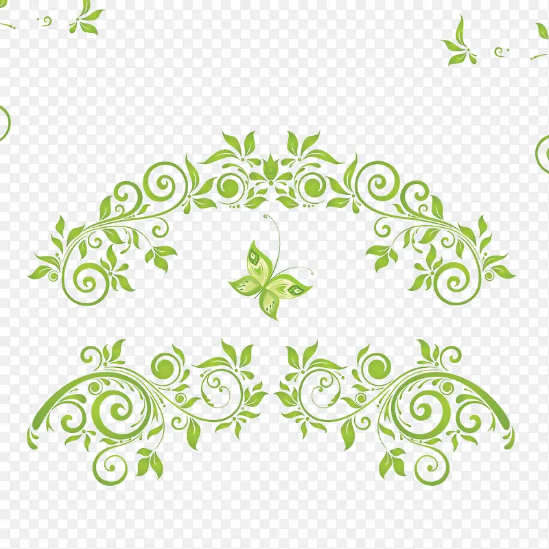 绿色枝叶装饰