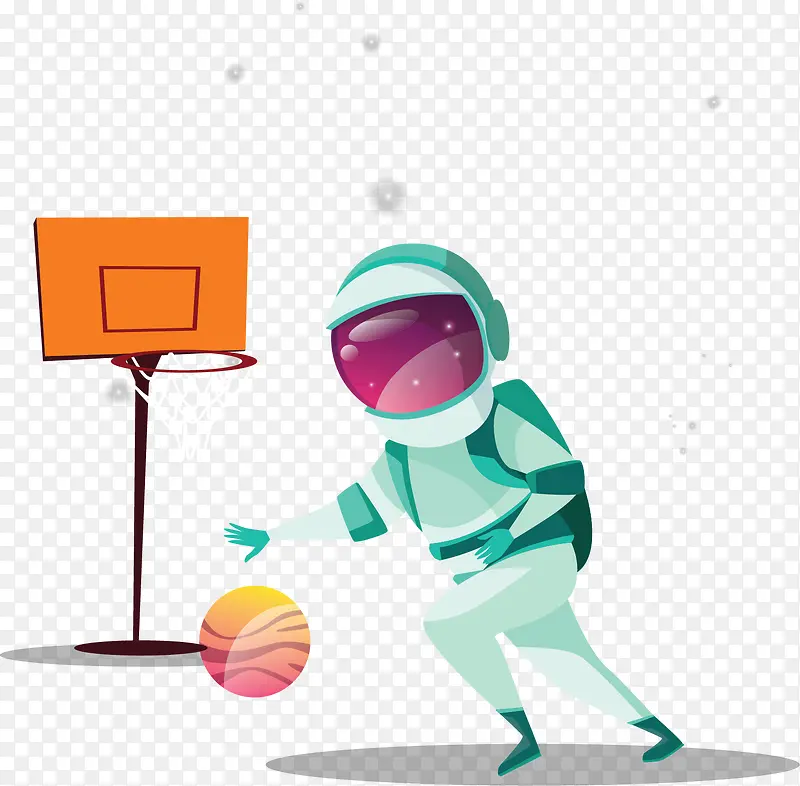 太空打篮球的宇航员