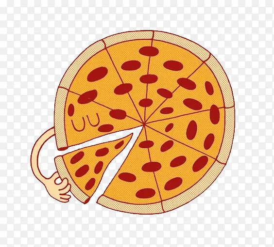 卡通创意披萨