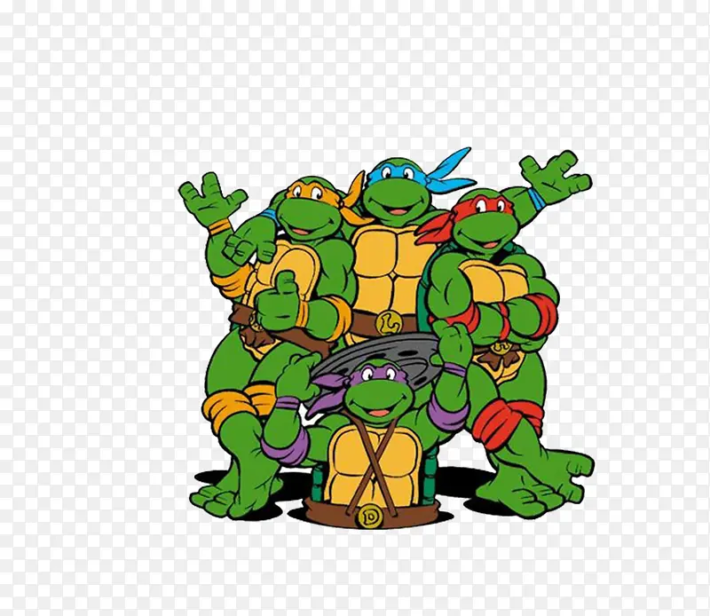 绿色忍者神龟卡通形象素材