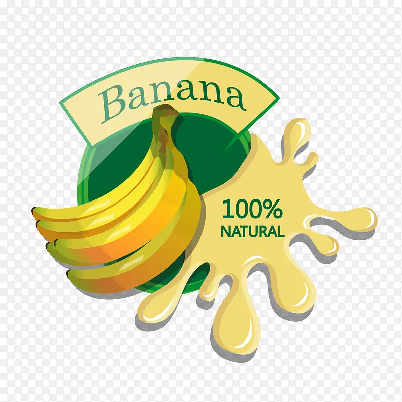 香蕉矢量标签