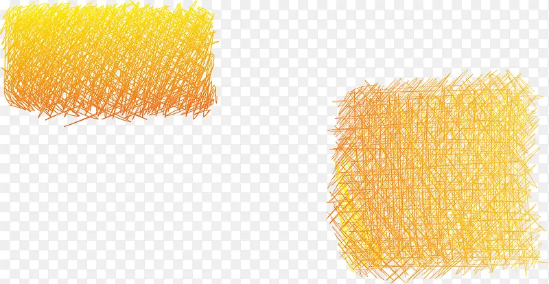 橙色渐变彩铅笔刷手绘矢量图