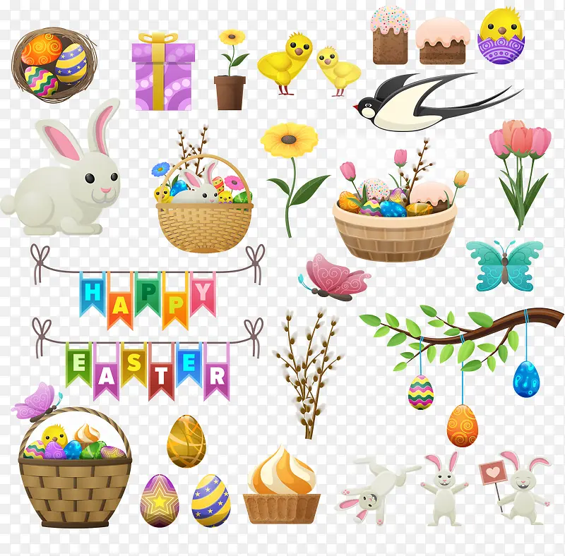 复活节兔子和彩蛋合集